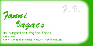 fanni vagacs business card